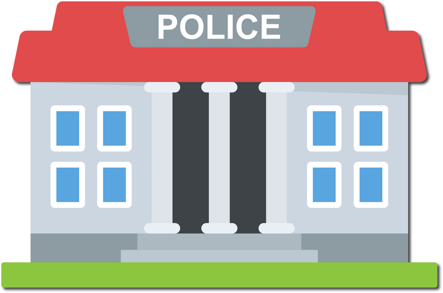 police station icon illustration